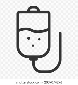 Vector Illustration Infusion Bag Icon Dark Stock Vector (royalty Free 