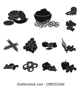Vector illustration of ingredient and organic   icon. Set of ingredient and product vector icon for stock.