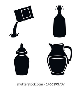 Vector illustration of ingredient and organic icon. Collection of ingredient and dairy stock vector illustration.