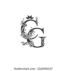 Vector Illustration of Initial C and G letter, luxury beauty flourish ornament monogram logo