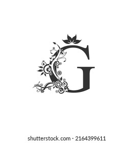 Vector Illustration of Initial G letter, luxury beauty flourish ornament monogram logo