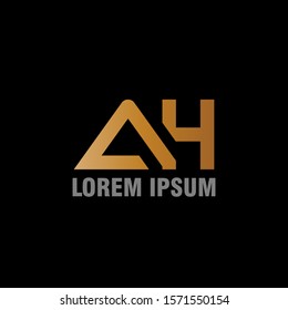 vector illustration initial letter a and h icon logo modern design with gradient color