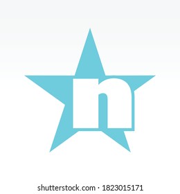 Vector illustration Initial Letter N abstract technology logo. Typography digital space concept.