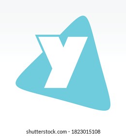 Vector illustration Initial Letter Y abstract technology logo. Typography digital space concept.