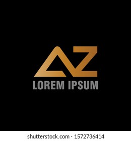 vector illustration initial letter a and z icon logo modern design with gradient color