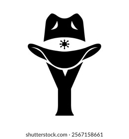 Vector illustration initial Y with hat cowboy, Design element for logo, emblem, t shirt.