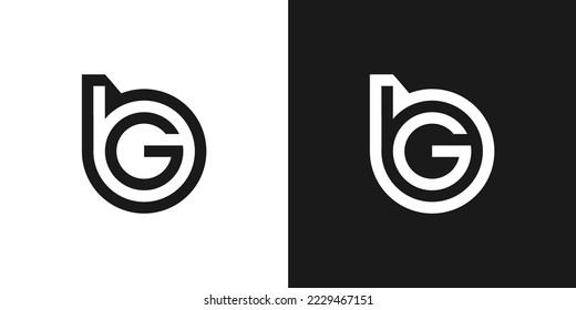 ilustración vectorial de las iniciales de la letra BG