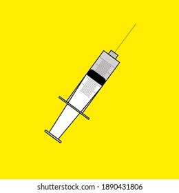 Vector illustration of injection for logos, icons, or other purposes. A simple flat evctor design