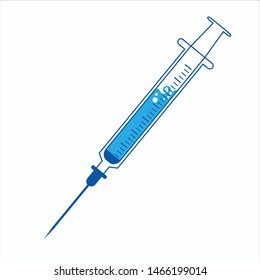 vector illustration of an injection needle for treatment, EPS 10