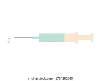 Vector illustration of injection, white background