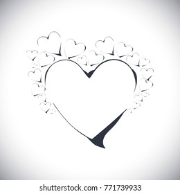 Vector illustration "Ink heart"