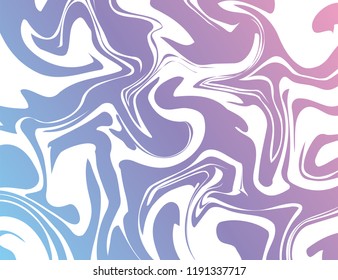 Vector illustration of ink marbling texture isolated on white background. Hand drawn suminagashi art.