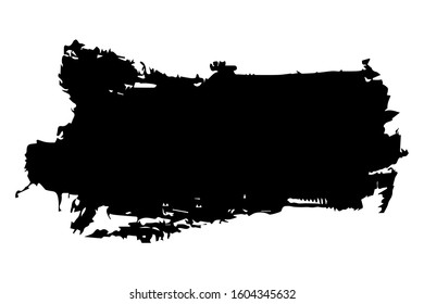 Vector illustration, ink stroke black background, isolated on white background 