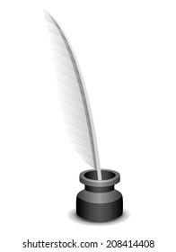 Vector illustration. Inkwell.