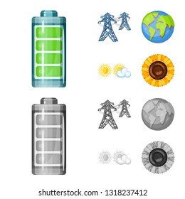 Vector illustration of innovation and technology  icon. Collection of innovation and nature  vector icon for stock.