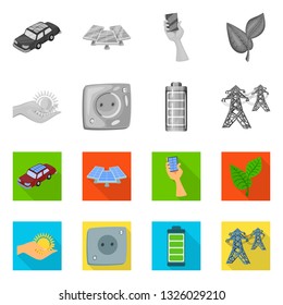 Vector illustration of innovation and technology  icon. Set of innovation and nature  stock vector illustration.