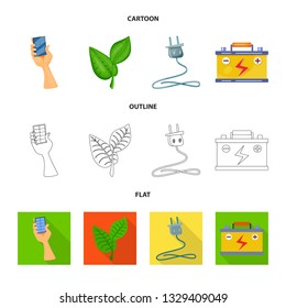 Vector illustration of innovation and technology  icon. Collection of innovation and nature  stock vector illustration.