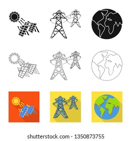 Vector illustration of innovation and technology  icon. Set of innovation and nature  vector icon for stock.