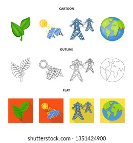 Vector illustration of innovation and technology  icon. Set of innovation and nature  stock vector illustration.
