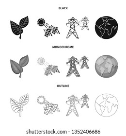 Vector illustration of innovation and technology  icon. Set of innovation and nature  stock symbol for web.
