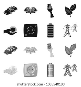 Vector illustration of innovation and technology  icon. Set of innovation and nature  stock symbol for web.