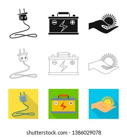 Vector illustration of innovation and technology  icon. Set of innovation and nature  stock vector illustration.