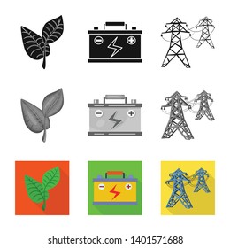 Vector illustration of innovation and technology  icon. Collection of innovation and nature  stock vector illustration.