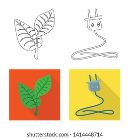 Vector illustration of innovation and technology  icon. Set of innovation and nature  stock vector illustration.