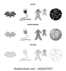 Vector illustration of innovation and technology icon. Set of innovation and nature stock vector illustration.