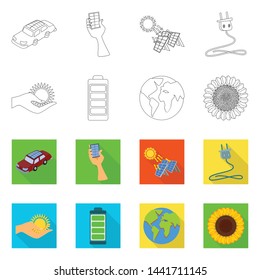Vector illustration of innovation and technology icon. Collection of innovation and nature vector icon for stock.