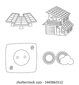 Vector illustration of innovation and technology icon. Collection of innovation and nature stock vector illustration.