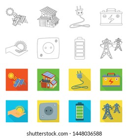 Vector illustration of innovation and technology icon. Collection of innovation and nature vector icon for stock.