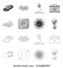 Vector illustration of innovation and technology icon. Collection of innovation and nature stock symbol for web.
