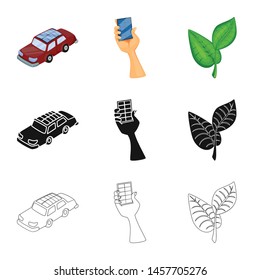 Vector illustration of innovation and technology icon. Collection of innovation and nature stock vector illustration.
