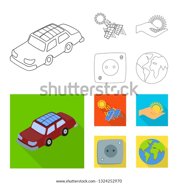 Vector\
illustration of innovation and technology  icon. Set of innovation\
and nature  stock vector\
illustration.