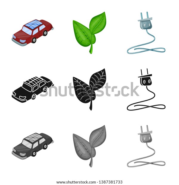 Vector\
illustration of innovation and technology  icon. Set of innovation\
and nature  stock vector\
illustration.