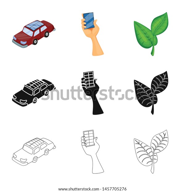 Vector\
illustration of innovation and technology icon. Collection of\
innovation and nature stock vector\
illustration.