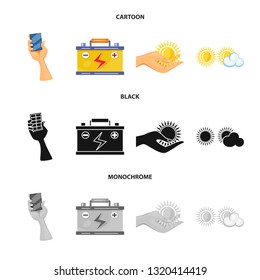 Vector illustration of innovation and technology  logo. Collection of innovation and nature  vector icon for stock.