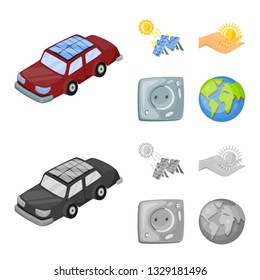 Vector illustration of innovation and technology  logo. Set of innovation and nature  vector icon for stock.