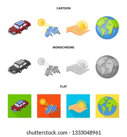 Vector illustration of innovation and technology  logo. Collection of innovation and nature  stock symbol for web.