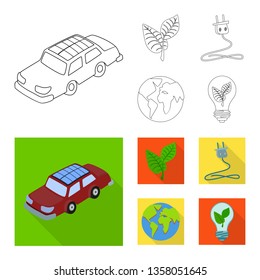Vector illustration of innovation and technology  logo. Collection of innovation and nature  vector icon for stock.