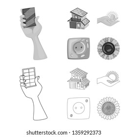 Vector illustration of innovation and technology  logo. Collection of innovation and nature  stock vector illustration.