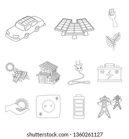 Vector illustration of innovation and technology logo. Collection of innovation and nature vector icon for stock.