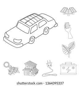 Vector illustration of innovation and technology logo. Collection of innovation and nature stock vector illustration.
