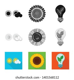 Vector illustration of innovation and technology  logo. Collection of innovation and nature  stock symbol for web.