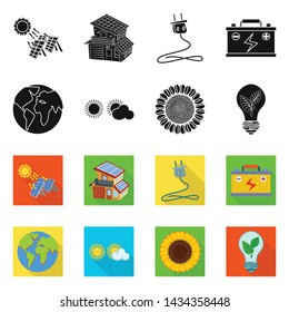 Vector illustration of innovation and technology logo. Collection of innovation and nature vector icon for stock.