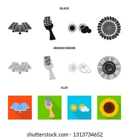 Vector illustration of innovation and technology  sign. Set of innovation and nature  stock symbol for web.
