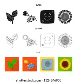 Vector illustration of innovation and technology  sign. Collection of innovation and nature  stock vector illustration.