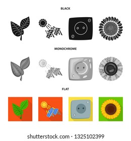 Vector illustration of innovation and technology  sign. Collection of innovation and nature  stock vector illustration.