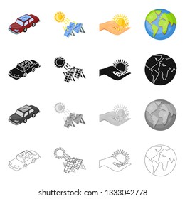 Vector illustration of innovation and technology  sign. Collection of innovation and nature  vector icon for stock.